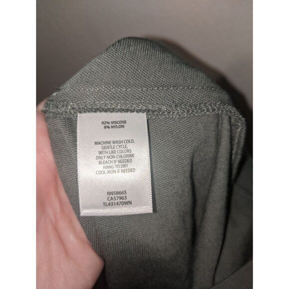 Womens Leith 2X Green Utility Pants High Waist Belt Ankle Length - Picture 15 of 16